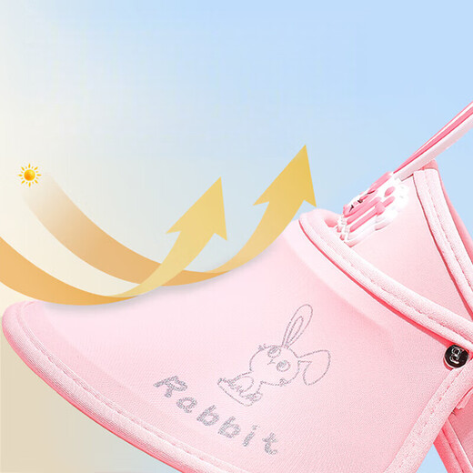 European children's sun protection hat girls hat sun hat summer UV baby hat big hat empty top sun hat B1477 pink rabbit sun protection hat