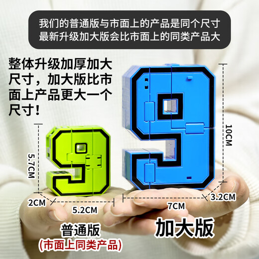 数字变形玩具儿童男孩拼装加大积木5一7岁六一儿童生节日礼物 【数字1-5】合体金刚