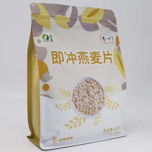 山萃中粮山萃即冲燕麦片681g即食免煮早餐冲饮开水热冲泡燕麦 即冲燕麦片681gX1袋