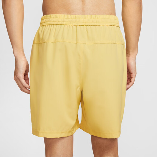 Nike men's fitness yoga shorts (without underpants) weight training quick-drying woven NIKE FORM DV9858 700 Saturn Gold/Black L