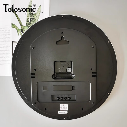Telesonic【新品】挂钟中式客厅静音石英钟创意日历时钟表圆形壁钟 S9712-1直径30厘米静音机芯