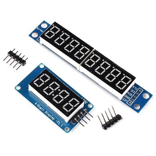 Zejie 4/8-bit tube display module LED brightness adjustable TM1637 serial MAX7219 driver with clock point 0.56-inch red digital tube