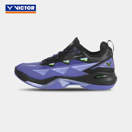 Victor's new authentic VICTOR victory badminton shoes C90NL fully shock-absorbing badminton shoes for men and women, men's light iridescent purple/black C90NL 43