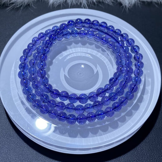 Feiyu new product natural tanzanite bracelet sapphire multi-circle three-circle bracelet fashion trend bead chain bead string Specifications5.7m Specifications 5.7mm weight 32.7 grams