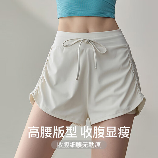 Free sports shorts for women in summer new fake two-piece anti-exposure running fitness three-quarter pants Pilates tennis yoga pants
