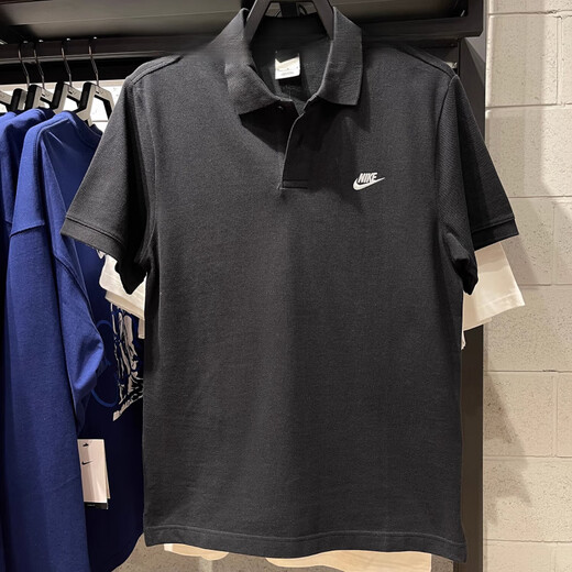 耐克（NIKE）男子POLO衫针织短袖25年夏季黑色半袖T恤FN3895-010 FN3895-010 S