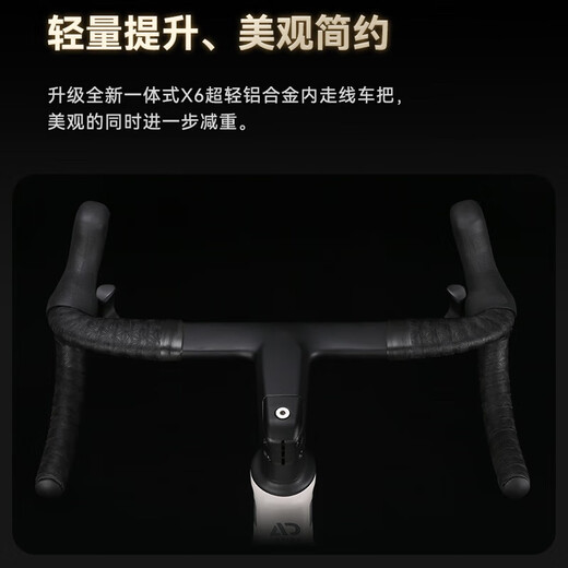 喜德盛公路自行车2025款AD300铝架20速油压碟刹破风弯把竞技单车 白蛇 【整车发货】 540mm