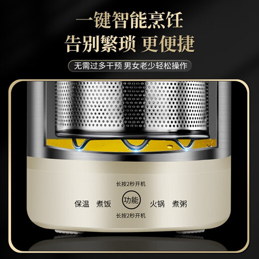 Chu Guifei electric fryer household smart electric fryer heightened fuel-saving small deep pot 304 stainless steel string frying pot 2L30 1 inch 2L30