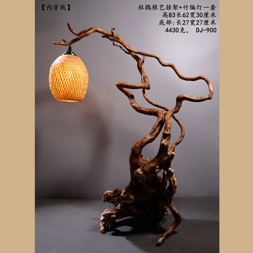 Village de Shantoulin Arron en bois mort Azalea Racine Art Cliff Cypress Tree racine sculpture Grasshopper Cage Bird Cage suspendue Salle Salle Entrée Décoration douce DJ-695 Coucoo Root Art