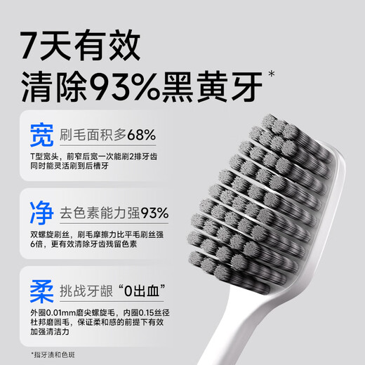 洋精灵强效去渍牙刷高档去黄硬毛成人宽头高端男士专用去烟渍牙垢双支装