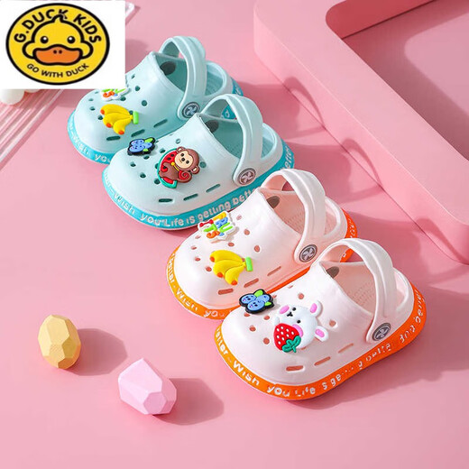 
G.DUCKKIDS Children's Sandals 2021 New Summer Princess Baotou Cave Shoes Baby and Toddler Anti-Slip Soft Sole Children's Baby Sandals Pink 18 Size Size About 12cm in length