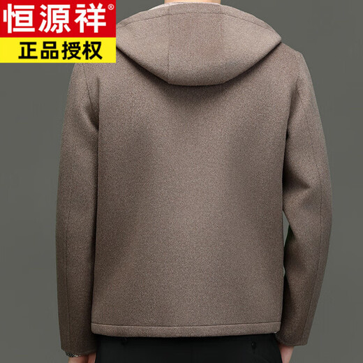 Hengyuanxiang veste à capuche en laine de laine pour hommes