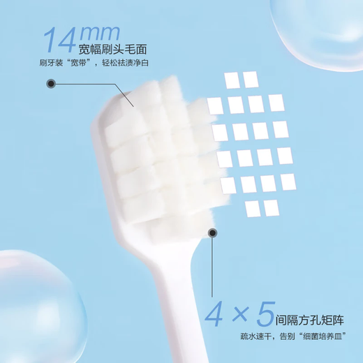 惠寻舒适柔护净白牙刷 颜色随机发货HX 万毛牙刷 2支