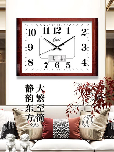Combasi Wohnzimmer Wanduhr Stille Schlafzimmer Büro Hanging Tisch Einfacher Kalender Uhr Haushaltsquarzuhr