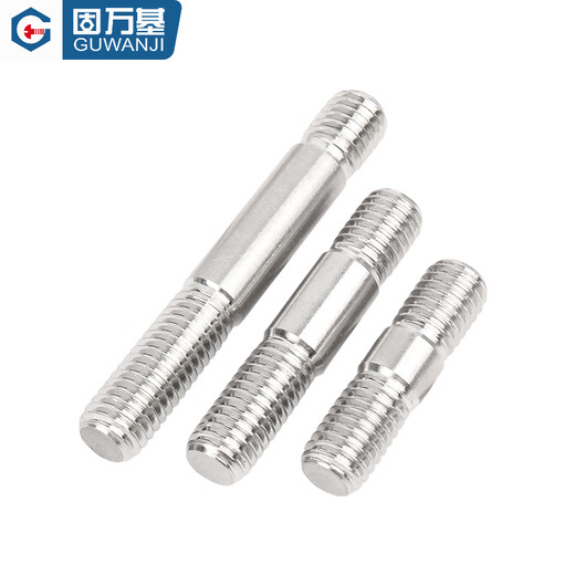 Guwanji GB898 unequal length double-headed bolts 304 stainless steel thick rod double-headed screws two-headed screws M5M6M8-M20 M6x30 (5 pieces)