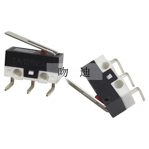 Kissi mouse switch handleless three-legged handle roller 1A small button left and right curved feet straight feet straight handle curved handle micro switch KW11-3Z-2 (10 pieces)