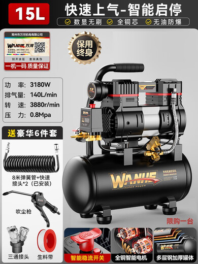 Ultra-kleiner tragbarer Luftkompressor Holzbearbeitung Special Mini Luftpumpe Sprühfarbe Mini Luftkompressor-Auto Waschen 3890W-60L bürstenloser Doppelmagnetventil + Smart Number 3180W/3890W/3990W/4290W