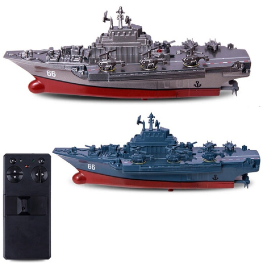 STRONG MONKEY Wireless Mini Submarine Fish Tank Remote Control Ship Nuclear Submarine Electric Water Children's Toy Boys and Girls Birthday Gift Aircraft Carrier-Silver Gray Official Standard