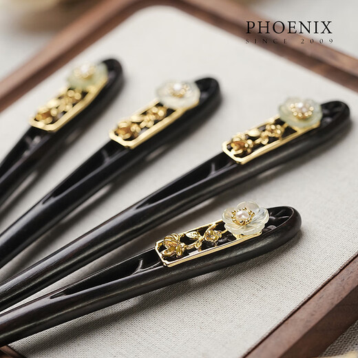 Phoenix Nirvana ancient style hairpin black sandalwood hairpin new Chinese style headwear Hanfu hair accessories hairpin high-end birthday gift for girlfriend