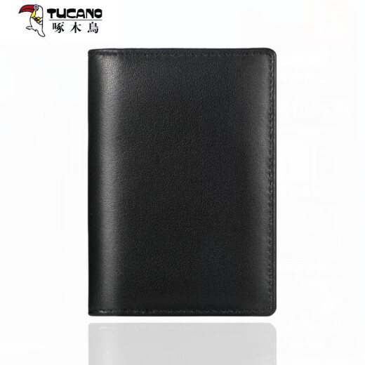 Woodpecker (Tucano) Titular de tarjetas de negocios de alta gama de negocios Moda de cuero de cuero de cuero para hombres y mujeres Negocios de tarjetas de presentación de alta gama Caja de vaca oscura Marrón Dark Imported Cow Wide