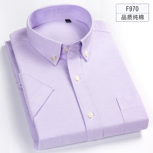 [Coton Daddy Suit] chemise d'été haut de gamme à manches courtes pour hommes à manches moyennes et jeunes chemises décontractées lâches à la mode et polyvalente F983 L 40