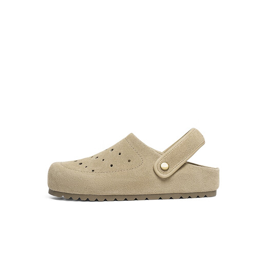 Red Dragonfly Birkenstock shoes for women 2025 summer hole shoes one foot slippers outside wearing sandals WTB15283 apricot color 37