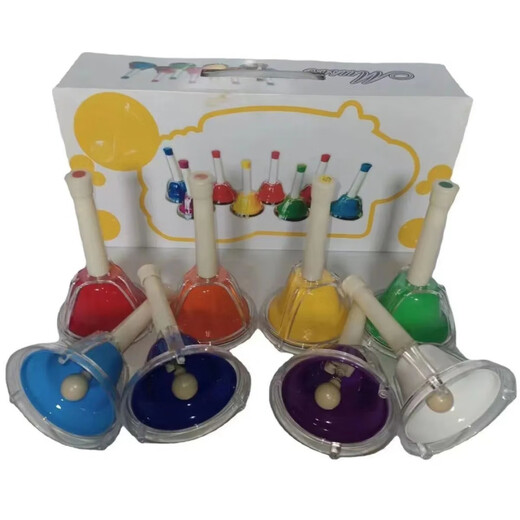 语森忆奥尔夫打击乐器彩色八音课铃按钟八音钟幼儿园儿童玩具八音旋律钟 一等品按钟一套