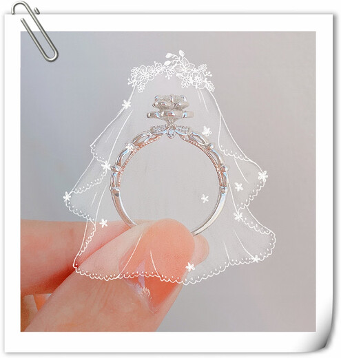 Qian Jun Ring Princess Castle Fireworks Diamond Ring Female Couple 18K Gold Personalized Request for Marriage Valentine's Day Size 8 Recommended Finger Circumference 47-48mm