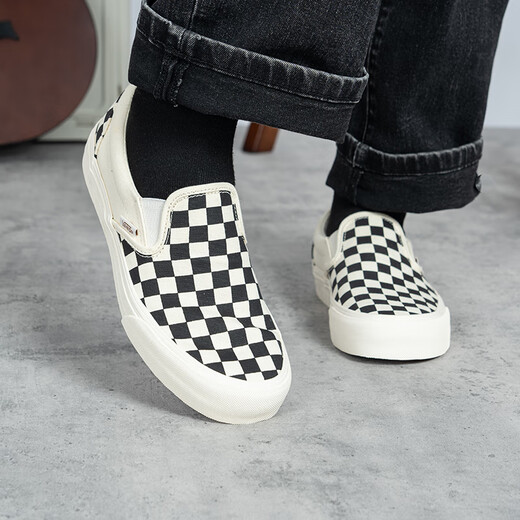 VANS范斯中性鞋Slip-On VR3低帮经典帆布鞋休闲鞋 一脚蹬 棋盘格 40