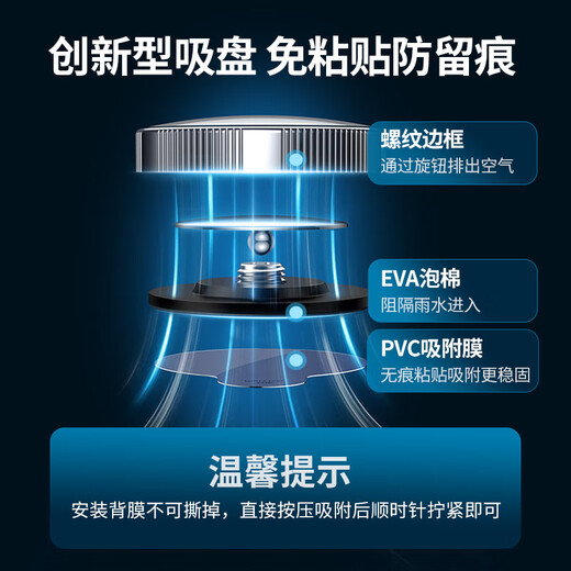 绿联（UGREEN）汽车后视镜小圆镜子倒车镜辅助镜360度全景反光镜倒后盲区镜 2只装【纳米吸盘款】免黏贴可重