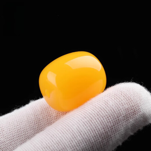 Fat Donglai's same style beeswax single bead barrel beads Tibetan drum beads pier with separated beads loose beads Xingyue Bodhi Vajra chicken fat yellow barrel beads 11.6*11.8 (mm)