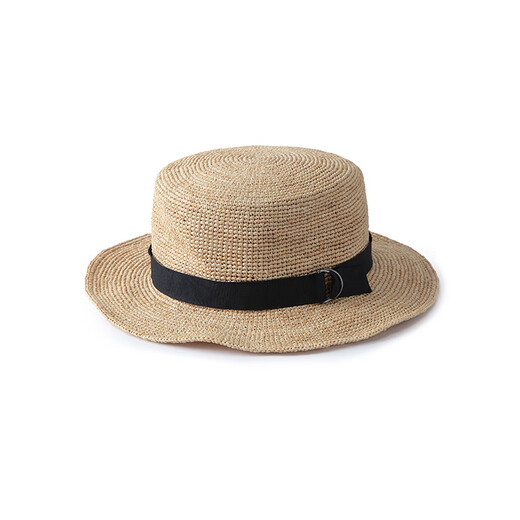 Muji (Muji) Raffia Blattfaser Fein gestricktes Top -Hut -Strohhut gewebter Hut 25 Sommer DBA90A5S Originalfarbe