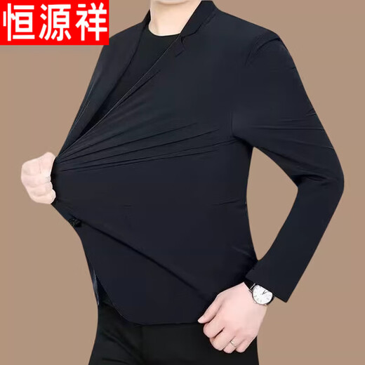 恒源祥【雷军同款】夏季防晒西服男薄款休闲冰丝速干防晒西装上衣 T-6888 灰色 2XL 185 (建议145-160斤)