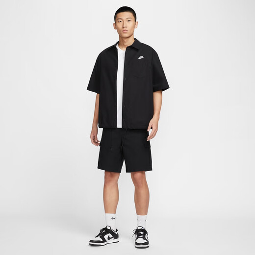 耐克（NIKE）官方男子梭织工装短裤夏季新款机能风休闲轻便 FN3518 010黑/黑 32