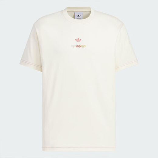 阿迪达斯 （adidas）男装 秋季新款TOUR SS TEE 棉质舒适亲肤透气运动短袖圆领T恤 KC1429/乳白色 L