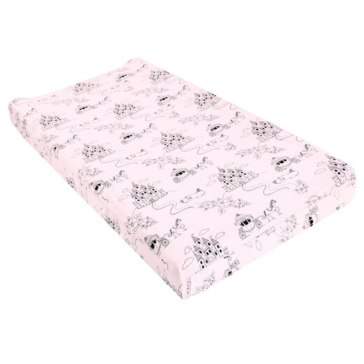 HUDSON BABYHudson Baby unisex baby changing pad cover, fairy tale princess, one size fits all