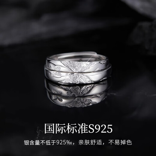Central Chuang Fashion Chinese Gold Couple Rings Silver Rings for Men and Women as Birthday Gifts for Girlfriend and Wife
