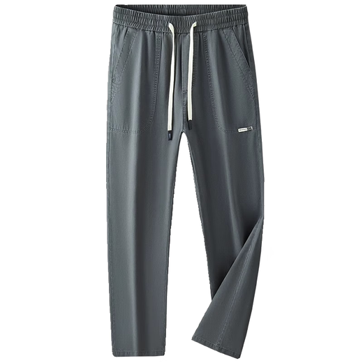 Jeanswest pure cotton straight casual pants for men 2025 new trendy loose autumn thin sports high-end long pants military green + khaki two-piece set L recommended 110-130 Jin Jin equals 0.5 kg