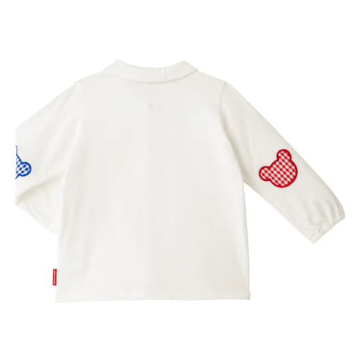 
MIKIHOUSE Good Friends Embroidered Plaid Shirt Made in Japan 11-5402-683 White 11-5402-683 110 cm