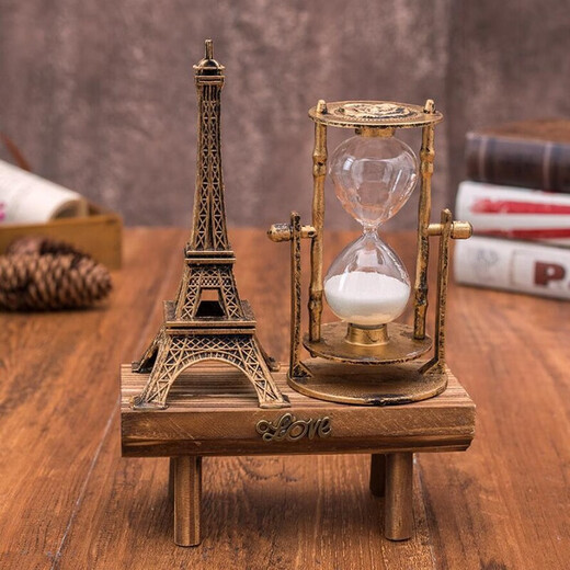 Raft Core Hourglass Creative Ornaments de alta gama Light Luxury Retro Tower Retro Tower Simple Modern Home Study asiento de madera 1047 [retro] 20*14.5 cm Caja original + bolsa de regalo