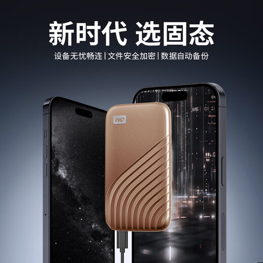 Western Digital (WD) NVME Mobile Solid State Drive (PSSD) Mon passeport SSD Type-C Interface 1050 Mo / s FanxingJin- (vitesse de transmission 1050 Mo / s) 1TB (norme officielle)