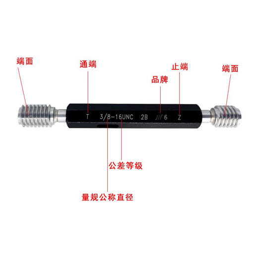 XMSJ美标塞规美制通止规螺纹塞规142011818UNCUNF牙 美制塞规12182B