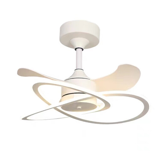 Op Lighting Nordic Fan Light 2025 New Silent Master Bedroom Dining Room Ceiling Fan Light Home Integrated Chandelier Invisible Model 9227 Black 60cm Three-Color Frequency Conversion Six-speed