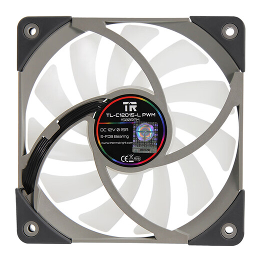 利民Thermalright TL-C12015 12cm薄款机箱散热风扇 15mm风扇 4PIN PWM 1500 转速 S-FDB V2轴承 C12015L RGB薄扇