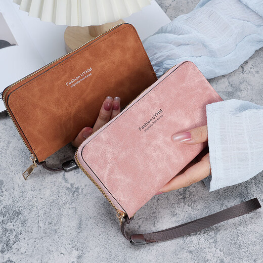 Billetera larga de mujeres que sostiene 2023 nueva versión coreana bolso multifuncional bolso de tarjeta móvil billet de moneda billetera para mujeres negros