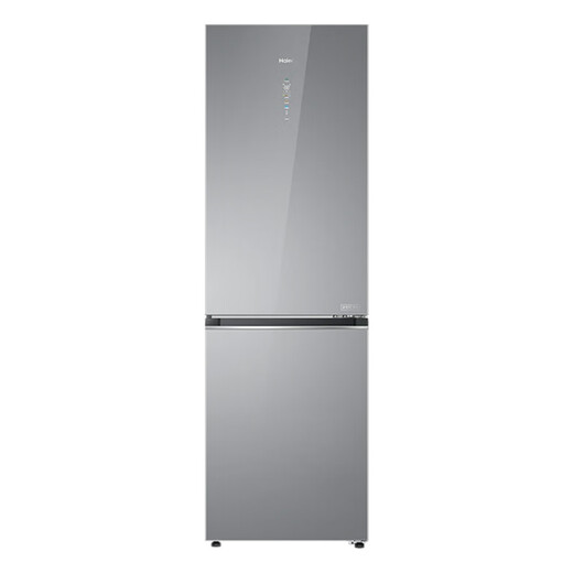 Haier zero-embedded refrigerator 410 liters double-door household air-cooled frost-free first-class energy efficiency dual-inversion two-door refrigerator ultra-thin bottom heat dissipation national subsidy trade-in silk satin gray 410 liters full space freshness + EPP ultra-clean system
