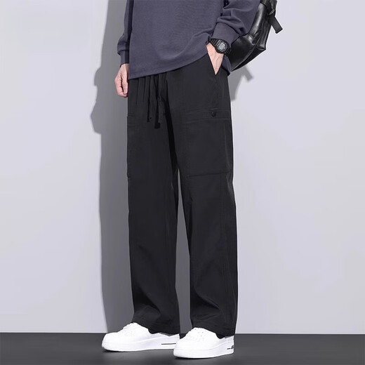 JEEP SPIRIT吉普工装休闲裤男士秋冬季男裤2025新款直筒裤伞兵运动长裤子加绒 9856军绿色 XL 【121-140斤】