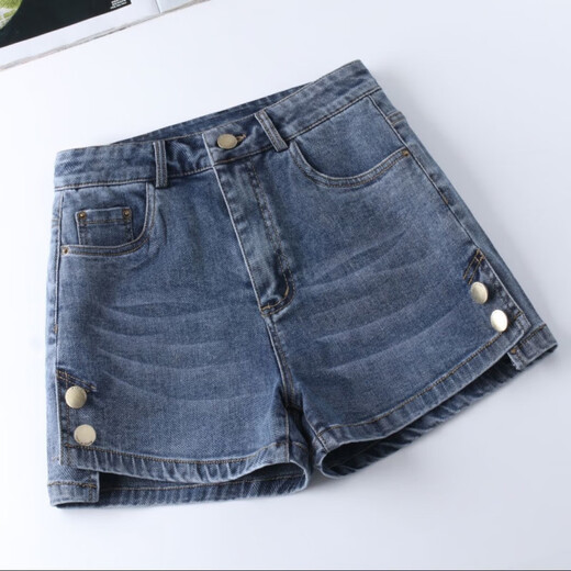
Xianxiu high waist slim jean shorts for women, new style 6629 [Blue-High Quality] S Suggested/95Jin[Jin equals 0.5 kg] or less