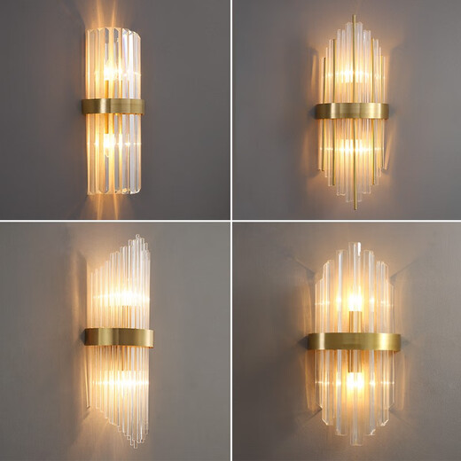 Opp -Beleuchtung (Opple) Vollkupferkristallwand Lampe Postmoderne Gäste Atmosphäre Blick Wandlampe Gang Korridor Schlafzimmer Nachtlampe 9928 Vollkupfer warme Lichtquelle