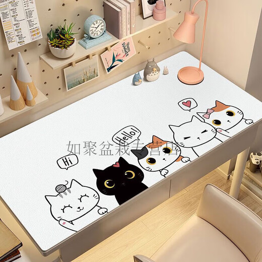 Wunderbarer Tischdecker Computer Schreibtisch Neue Cartoon Office Desk Matte gedrucktes Erker Fenster Schlafsaalmatte wasserdichte Lederschktern Schüler Schreibtisch Matte SpongeBob A04 Leder 14070 cm